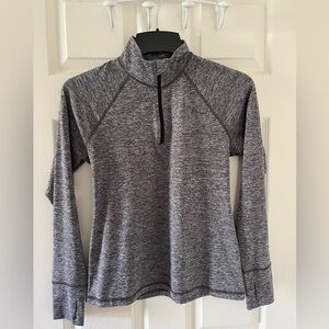 Ideology Heathered Gray Zip Pullover